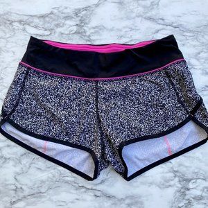 lululemon athletica Black and Pink Athletic Shorts